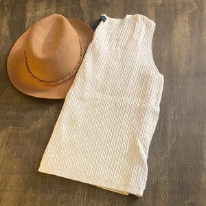 Ralph Lauren Cream Cable Knit Sleeveless Top